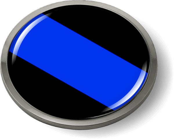 Thin Blue Line 3D Domed Emblem